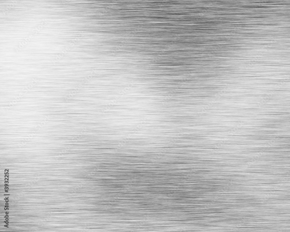 Brushed alluminium metal plate with reflection
