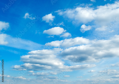 Fototapeta Naklejka Na Ścianę i Meble -  The beautiful white clouds on background blue sky.