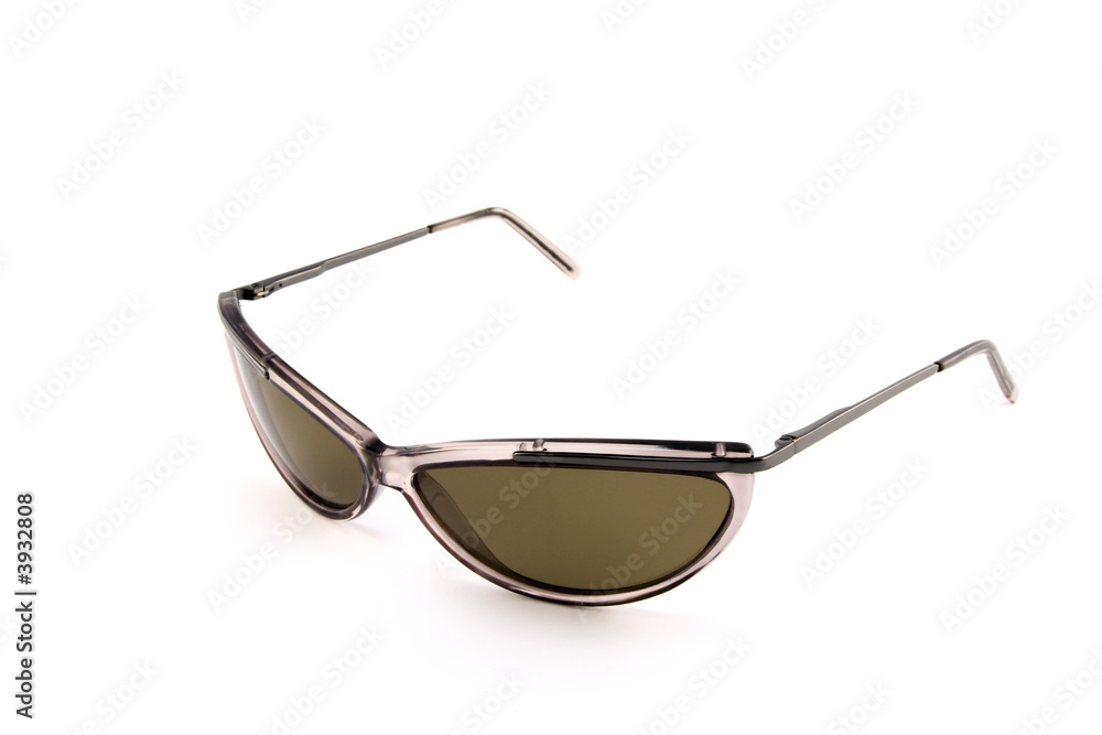Brown stylish sunglasses isolated on white background Brown stylish sunglasses isolated on white background