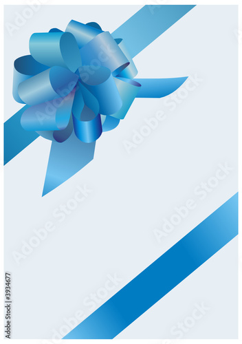 laço de cor azul