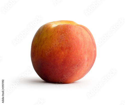 Peach on the white background
