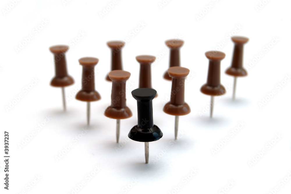 The image of pins on office table The image of pins on office table