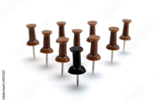 The image of pins on office table