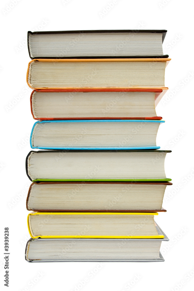 Stack of books, isolated on white background Stack of books, isolated on white background