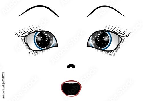 The stars reflect in the eyes