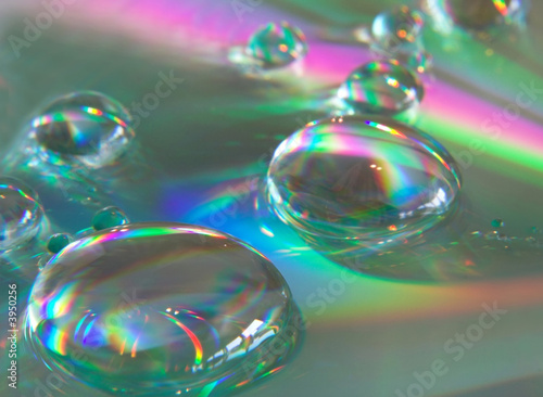 colorful water drops