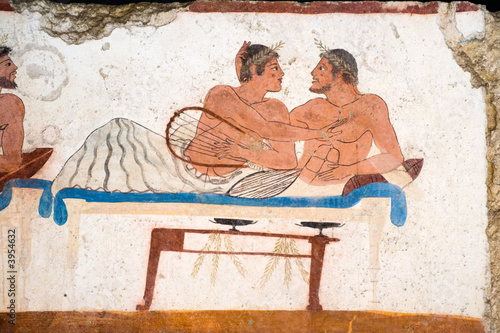 Ancient Greek Fresco photo