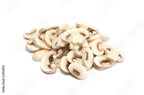 Pile of Sliced Mushrooms