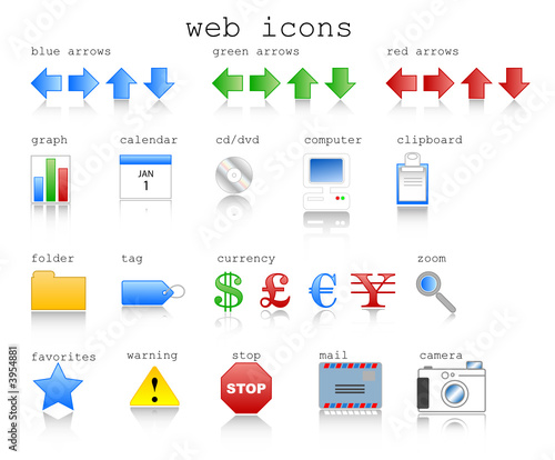 Various web icons in vector format with internet theme.