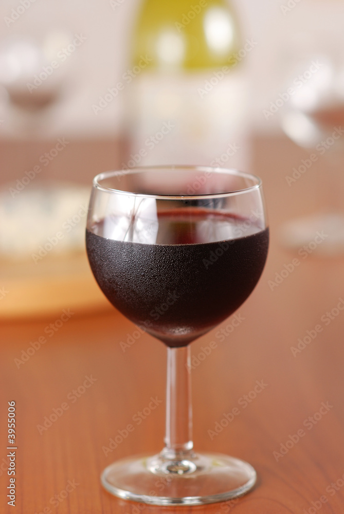 Glass of wine with bottle Glass of wine with bottle