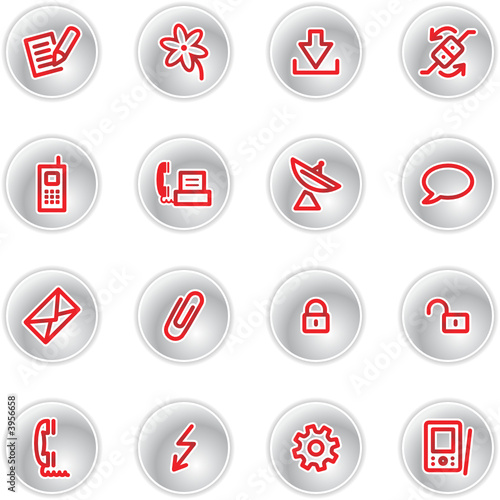 red communication icons
