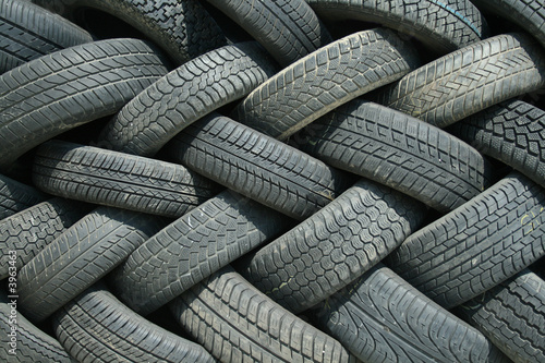 Stack of tyres