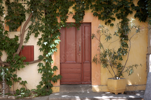 Door of a small house in southern France photo