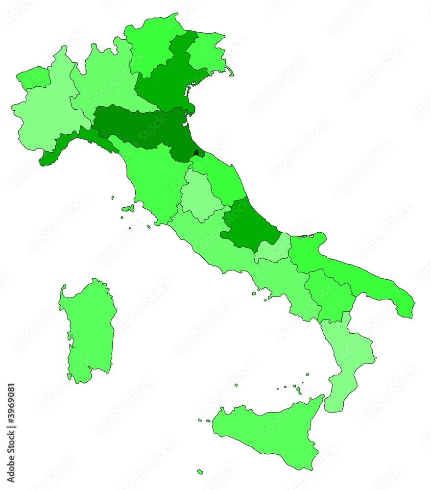 Italien mit Provinzen