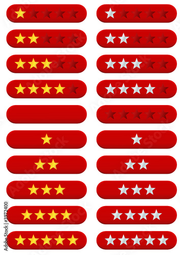 Collection de cartouches étoilées rouge