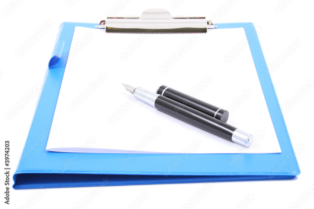 clipboard with a pen clipboard with a pen
