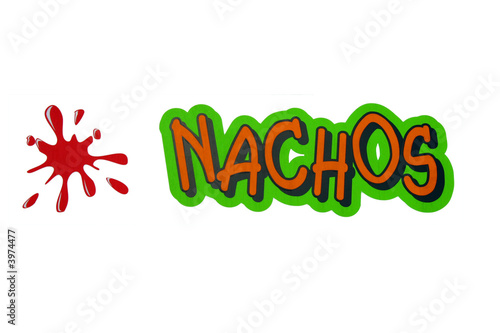 isolated Nachos Sign