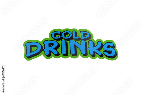 isolated Cold Drink Sign