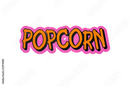 isolated Popcorn Sign