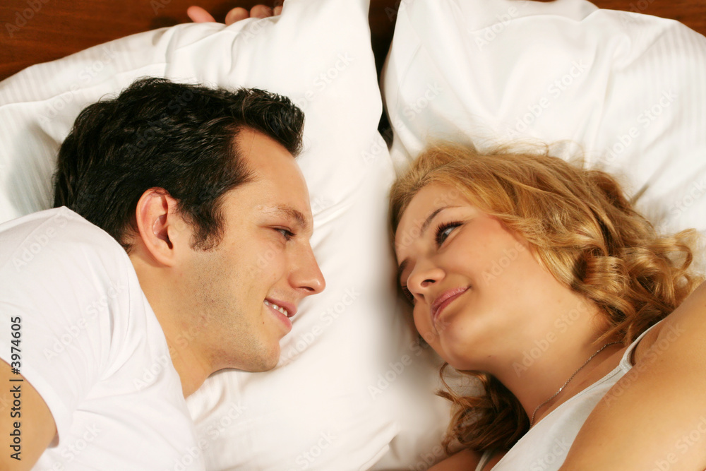 smiling young couple smiling young couple