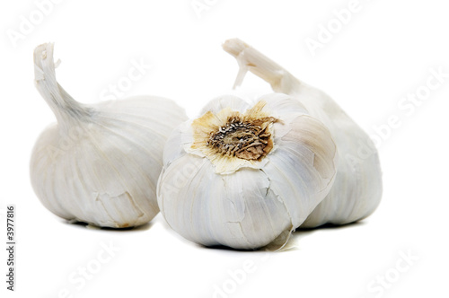 Three garlic bulbs