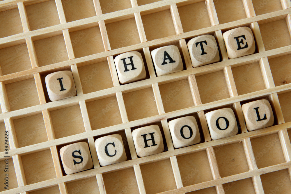 I Hate School Stock Photo Adobe Stock   1000 F 3979223 XWOL2Je3iGTHqJ7qvamr84XoYj6dtJIg 