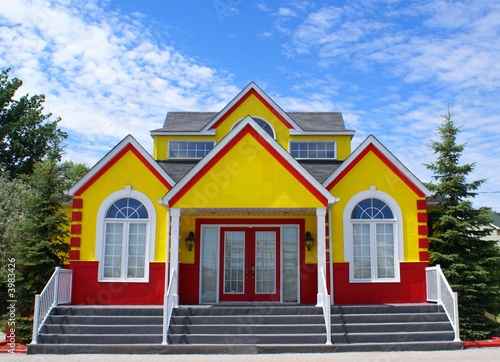 beutiful colored house
