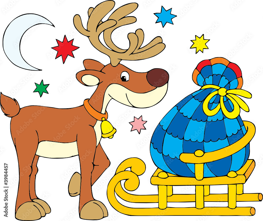 Obraz premium Santa Clause Reindeer