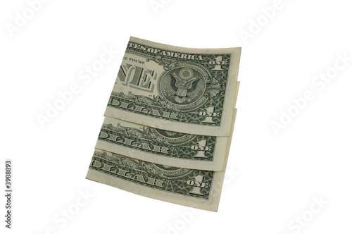 Folded dollar bills