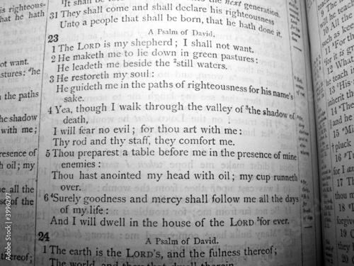 vintage bible 23rd psalms photo