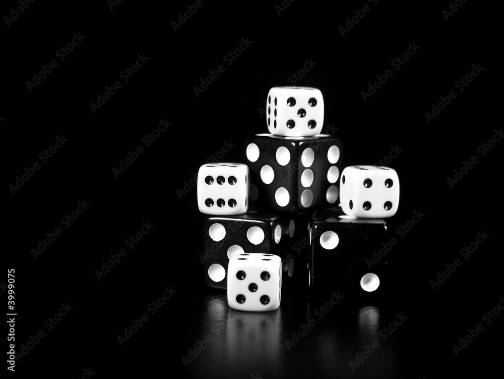 Black and white dice Black and white dice
