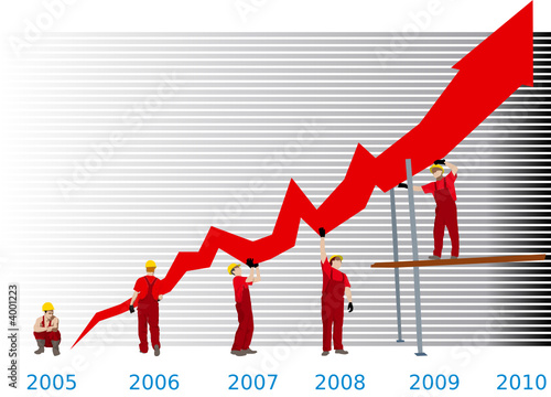 Business growth and success graph