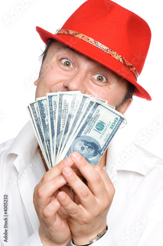 The person and money photo