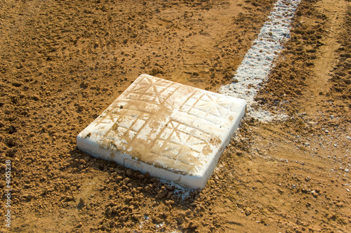 Photography Empty base on baseball field