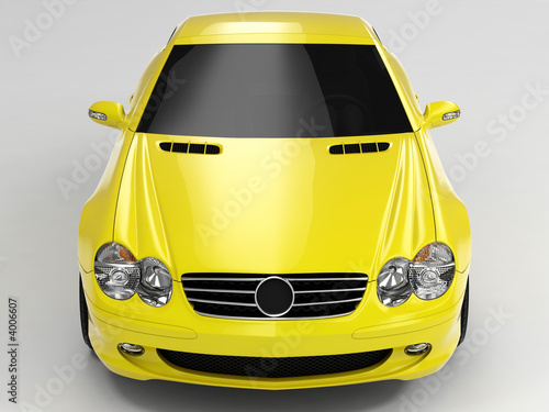 yellow sports car