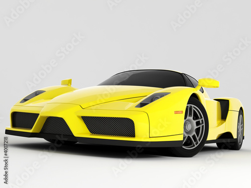 yellow sports car