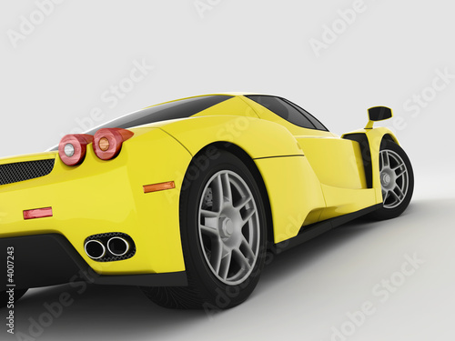 yellow sports car