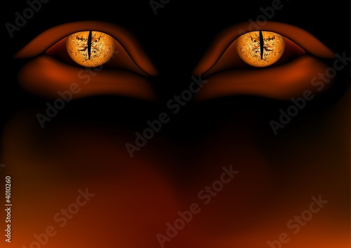 Daemon Eyes - Detailed illustration as background photo