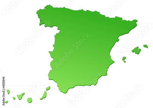 Carte d'Espagne verte
