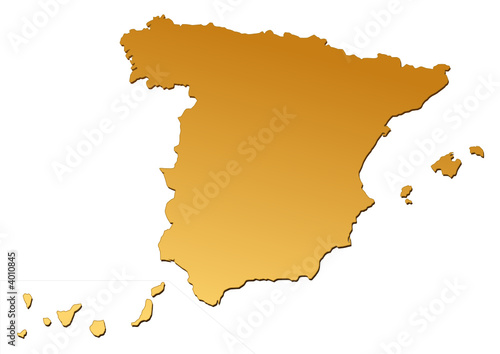 Carte d'Espagne marron