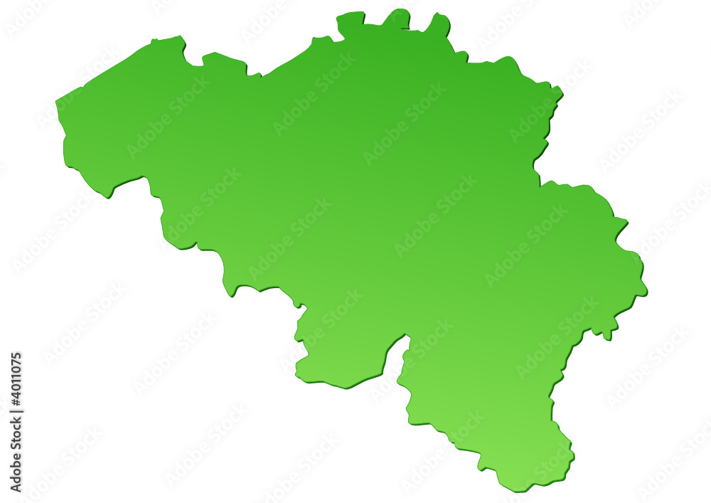 Carte de Belgique verte