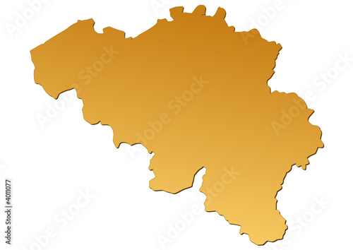 Carte de Belgique marron