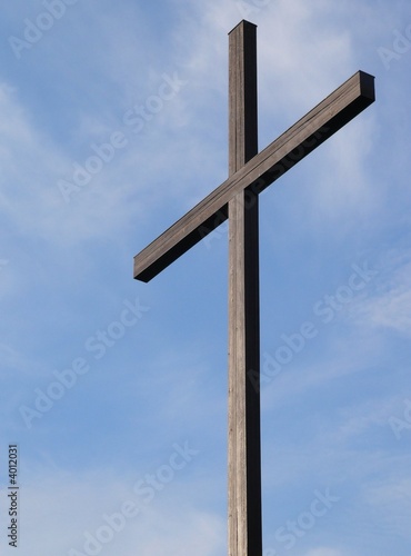 Cross against the blue sky