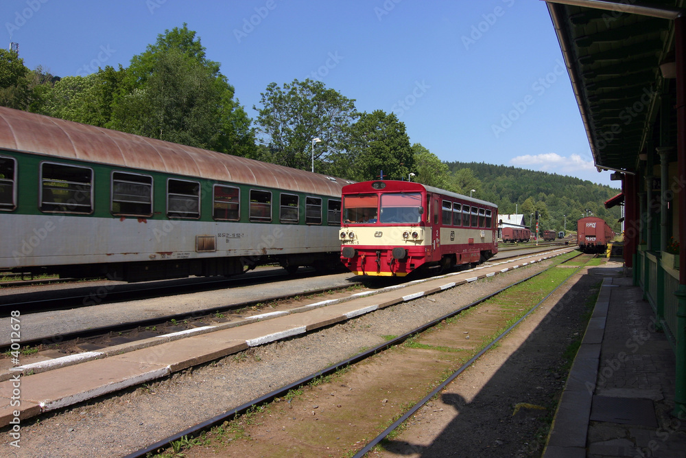 train on the railway station