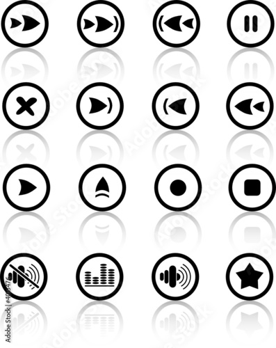 Media player vector iconset