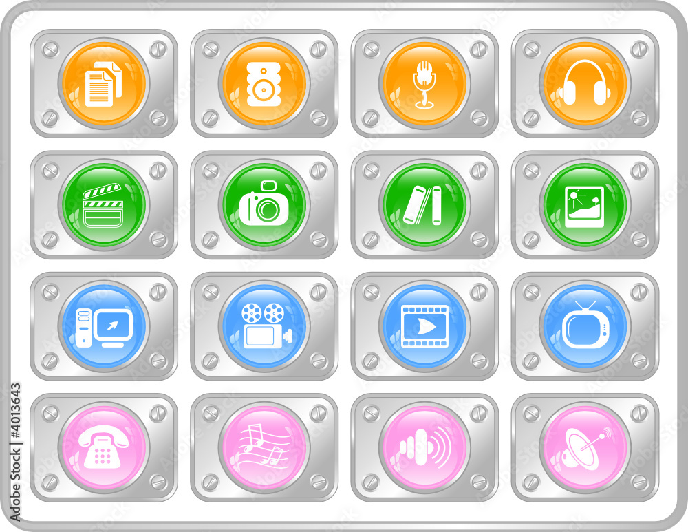 Miscellaneous multimedia vector icons Miscellaneous multimedia vector icons
