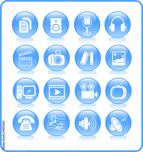 Miscellaneous multimedia vector icons