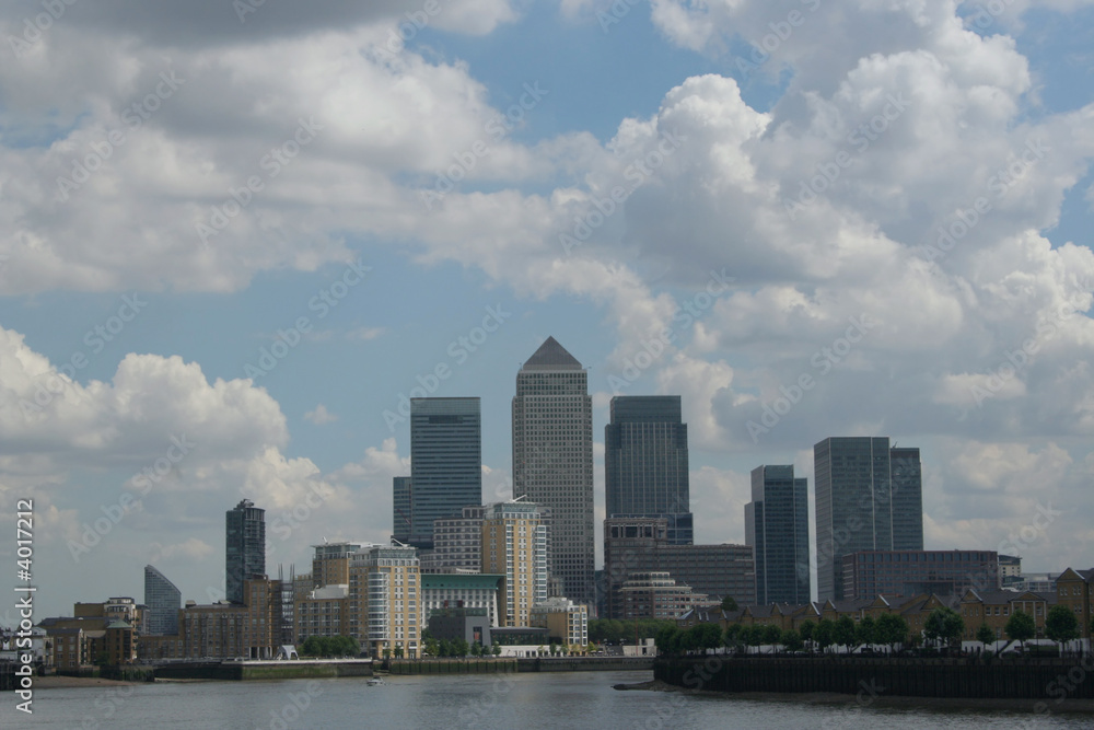 London docklands skyline