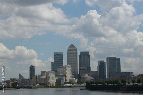 London docklands skyline