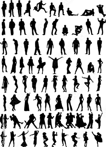 80 people silhouettes